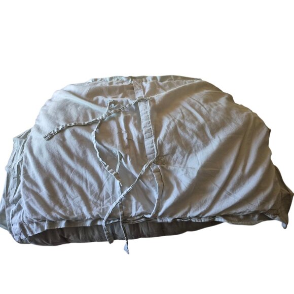 Pottery Barn Comforter Set 2 STD Shams Aqua Blue Cotton Sz F/Q Discontinued Item - Picture 6 of 11